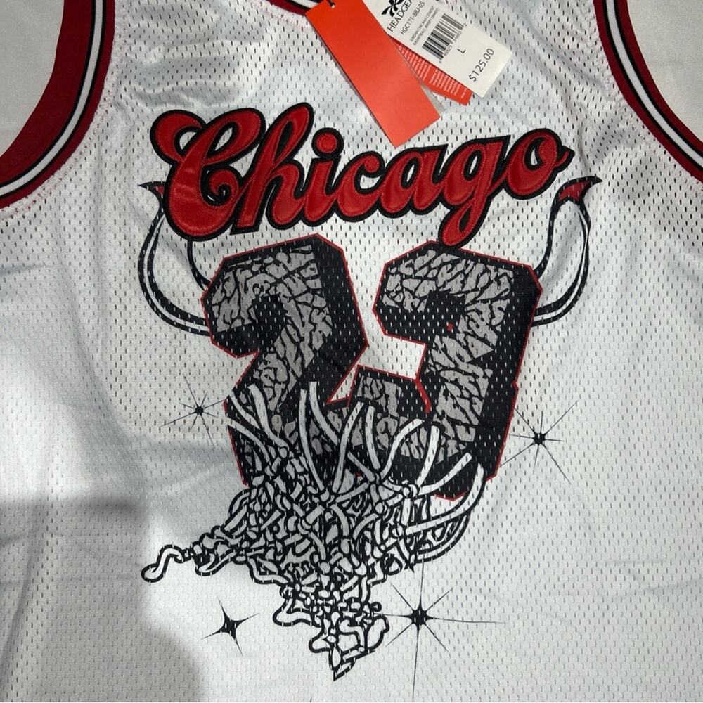 Chicago Bulls Jordan #23 Cement Basketball Jersey (L) - Picture 4 of 6